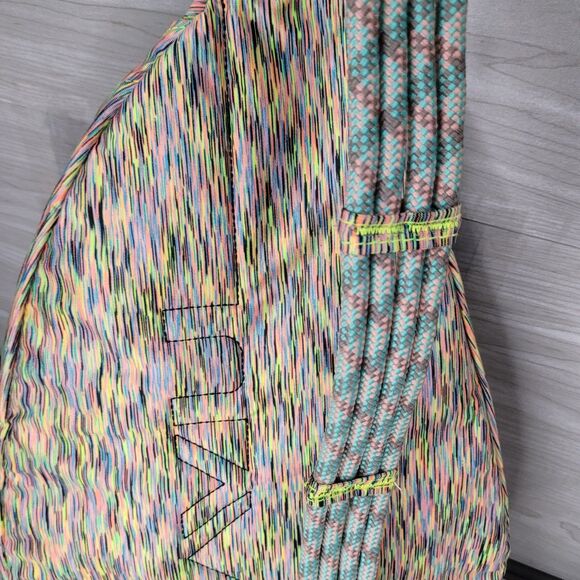 KAVU Ropercise Rope Sling Crossbody Bag Multicolor Neon Stripe Pattern EXCELLENT - Picture 9 of 9